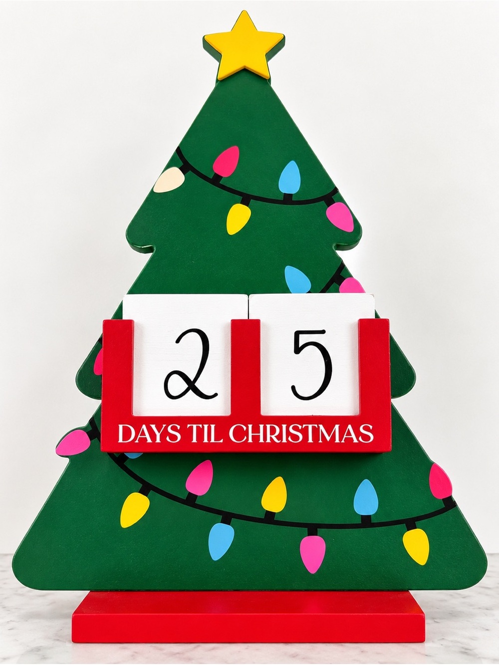 Kohl's Green Tree Countdown Calendar with Multicolor Lights